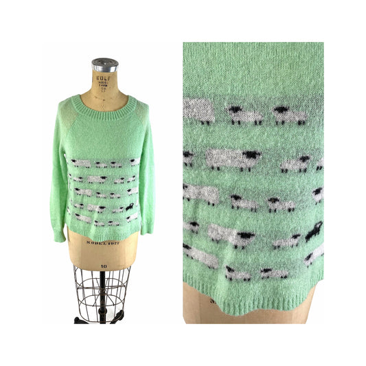 Woolrich sheep sweater mint green size M