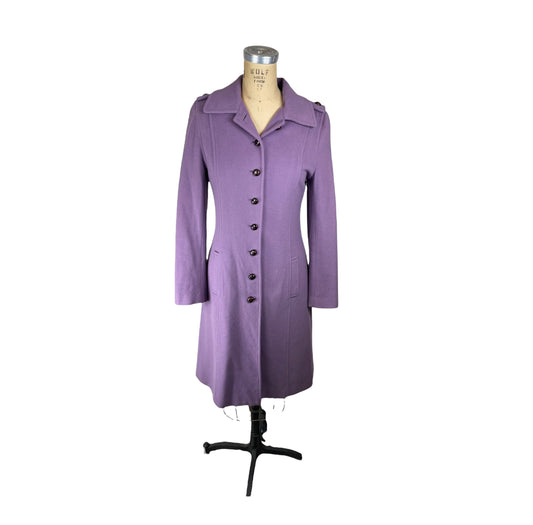1970s lavender wool dress coat Size S