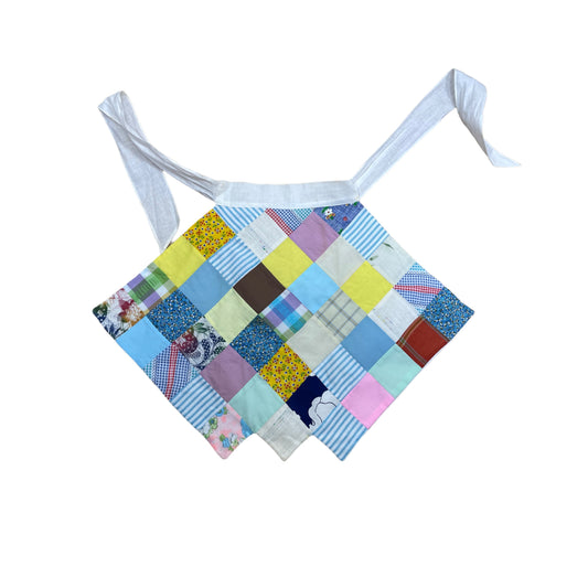 1970s patchwork apron colorful fun
