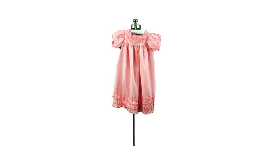 1930s girls dress pink taffeta flower girl dress Easter dress Size 4