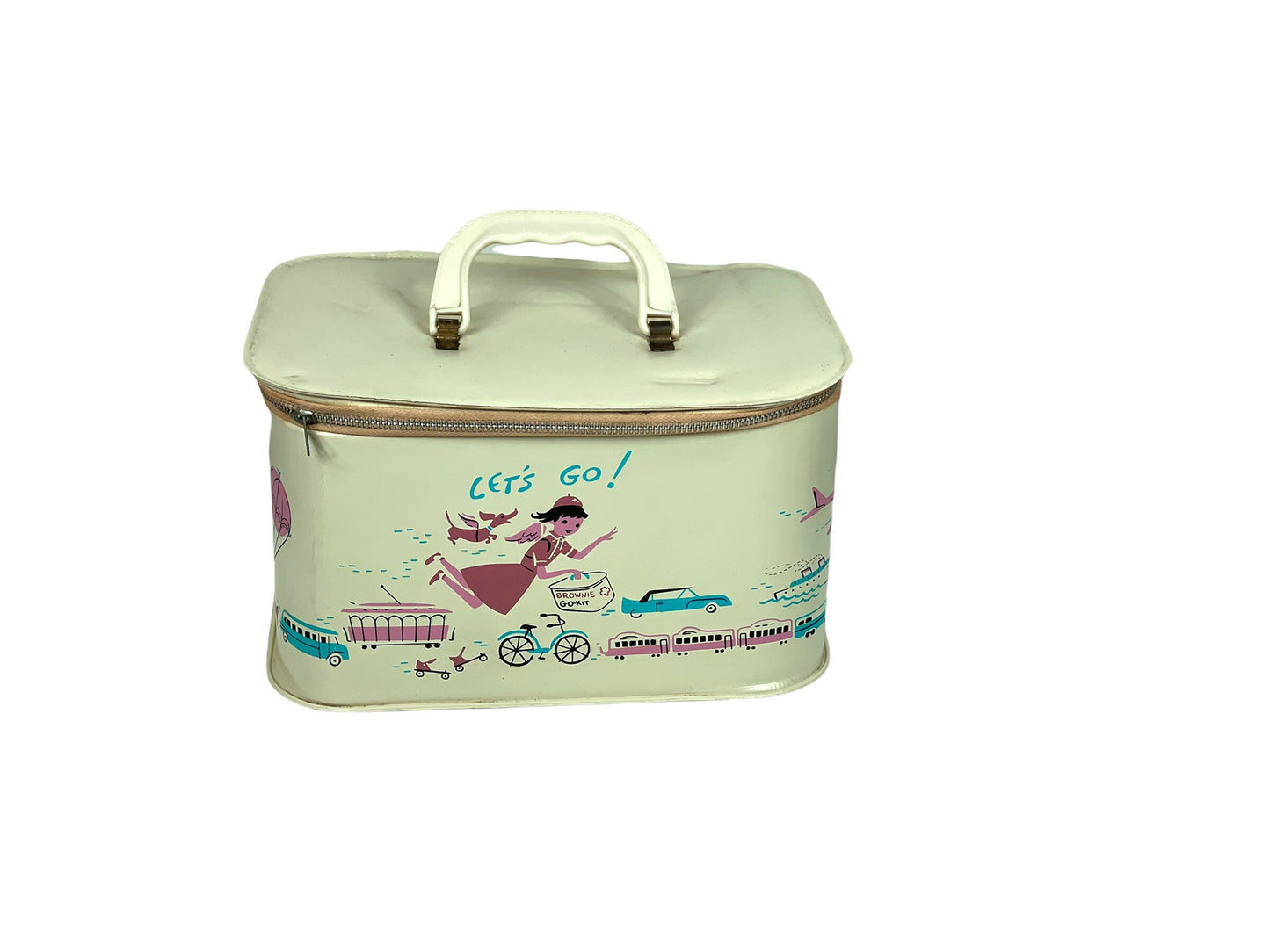 1950s Girl Scout Brownie Let’s Go travel bag