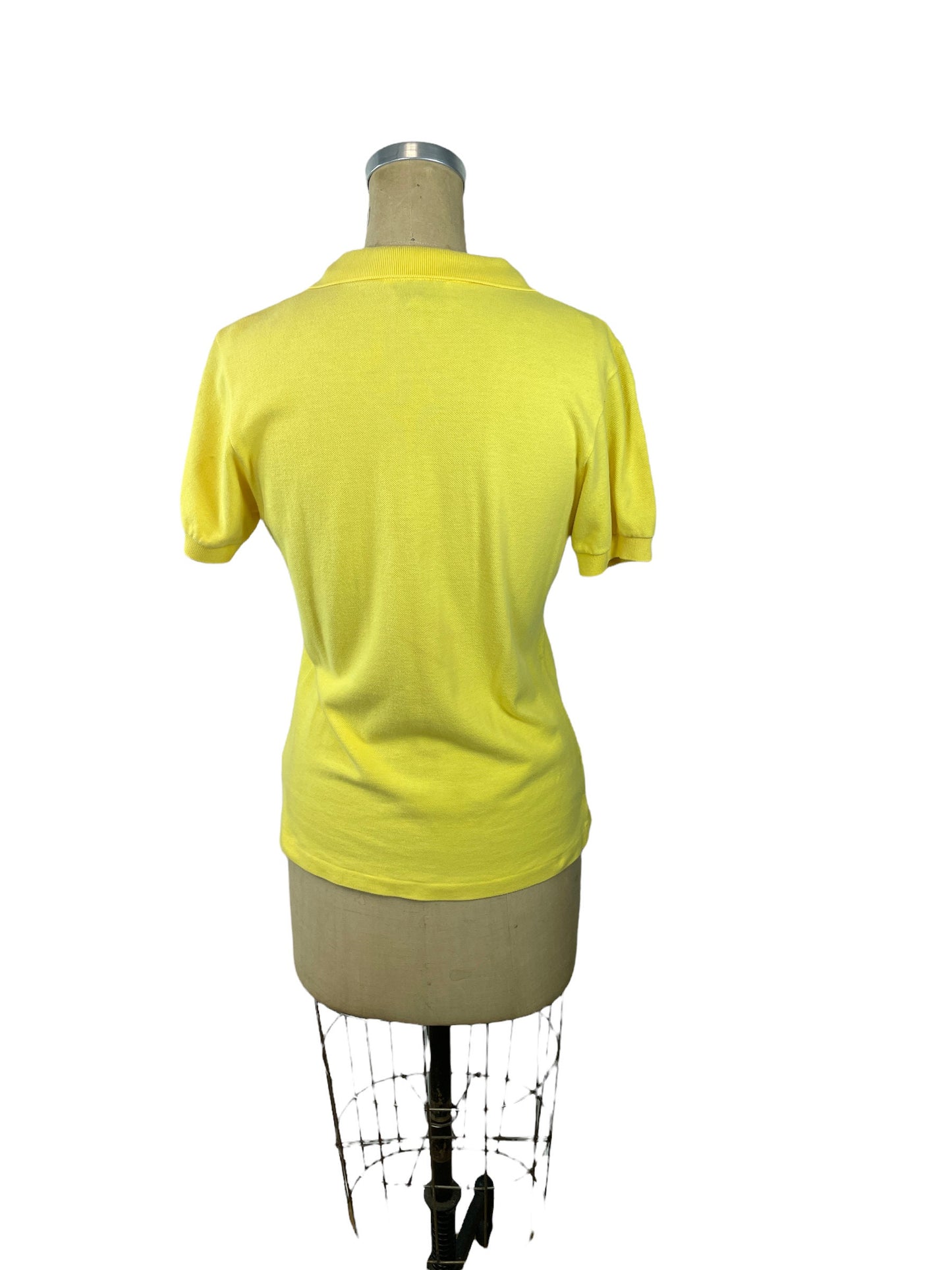 60s/70s Yellow Polo Shirt In Cotton By B. Altman & Co
