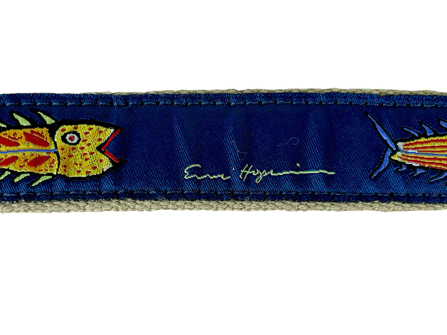 Vintage fish ribbon belt adjustable colorful preppy