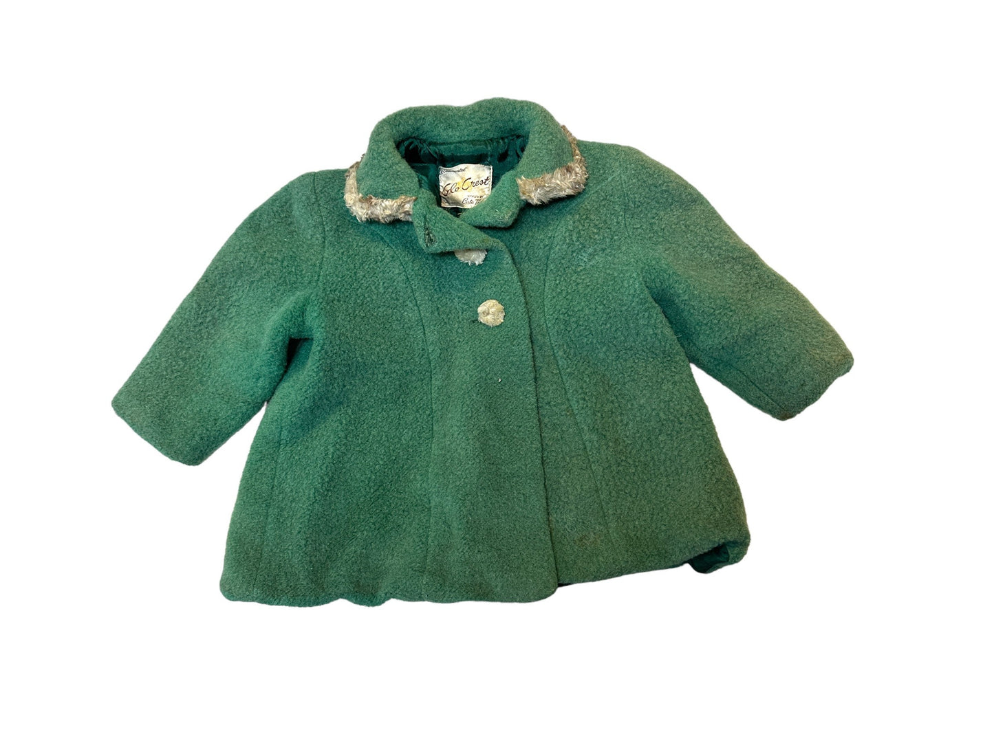 1950s wool jacket and overalls with bonnet Size approx 24 mos